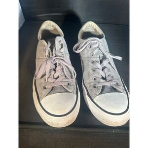 Converse All Star Low Top Sneakers Gray Canvas Women's US 9 Casual Shoes‎